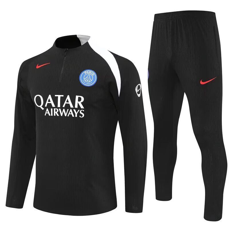 AAA Quality Paris St Germain 25/26 Tracksuit - Black/White/Blue